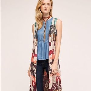 Anthropologie winter holiday cardigan Cecelia vest